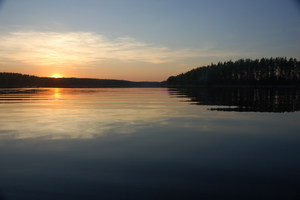 Рассвет на озере Синьша